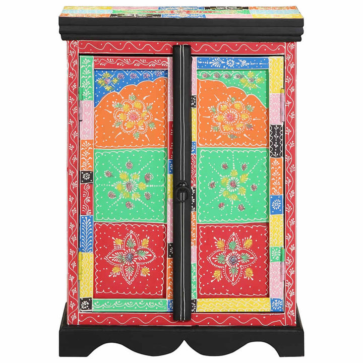 Konsolbord Med Hylla Med Dörr Flerfärgsdesign 50 X 30 X 70 Cm
