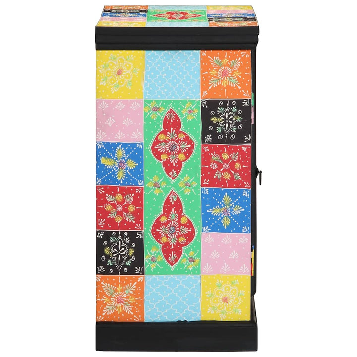 Konsolbord Med Hylla Med Dörr Flerfärgsdesign 50 X 30 X 70 Cm