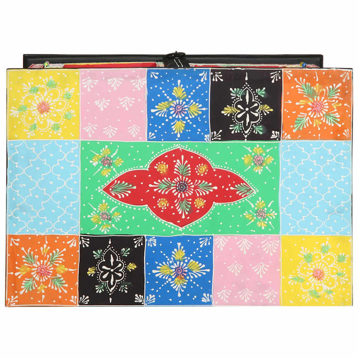 Konsolbord Med Hylla Med Dörr Flerfärgsdesign 50 X 30 X 70 Cm