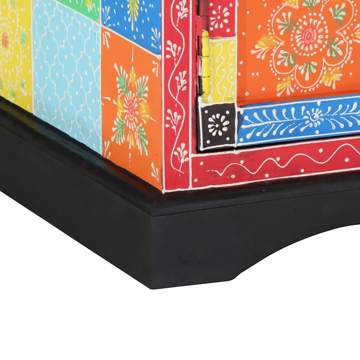 Tv-Skåp Flerfärgsdesign 100 X 35 X 50 Cm Massivt Mangoträ