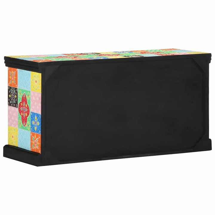 Tv-Skåp Flerfärgsdesign 100 X 35 X 50 Cm Massivt Mangoträ