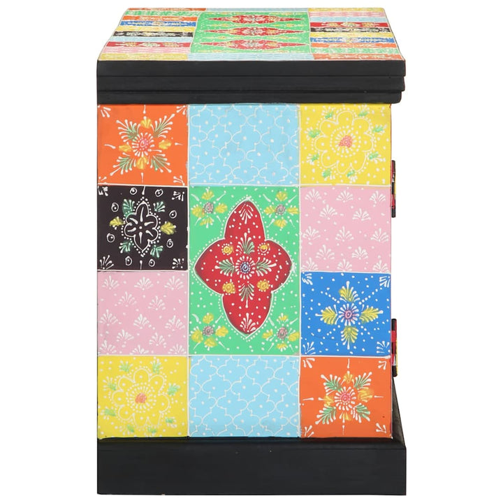 Tv-Skåp Flerfärgsdesign 100 X 35 X 50 Cm Massivt Mangoträ