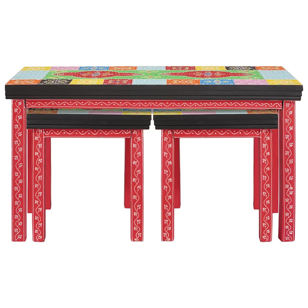 Sidobord 2 Pcs Flerfärgsdesign