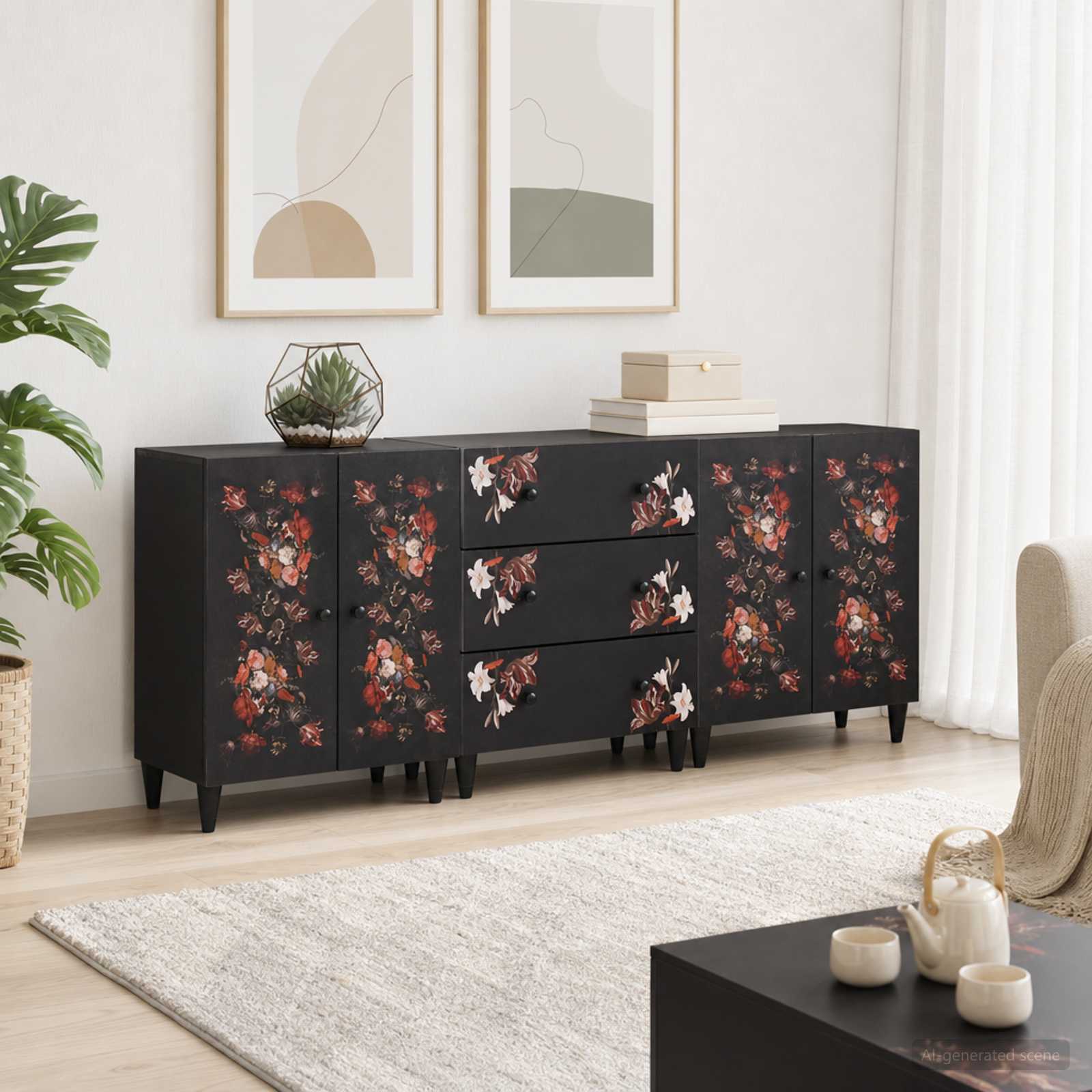 Förvaringsskåp 3 St 180 X 33 X 75 Cm Massivt Mangoträ