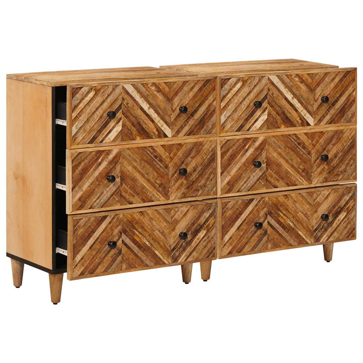Förvaringsskåp 2 St 60 X 33,5 X 75 Cm Massivt Mangoträ Brun