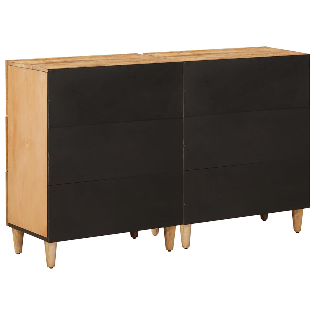 Förvaringsskåp 2 St 60 X 33,5 X 75 Cm Massivt Mangoträ Brun
