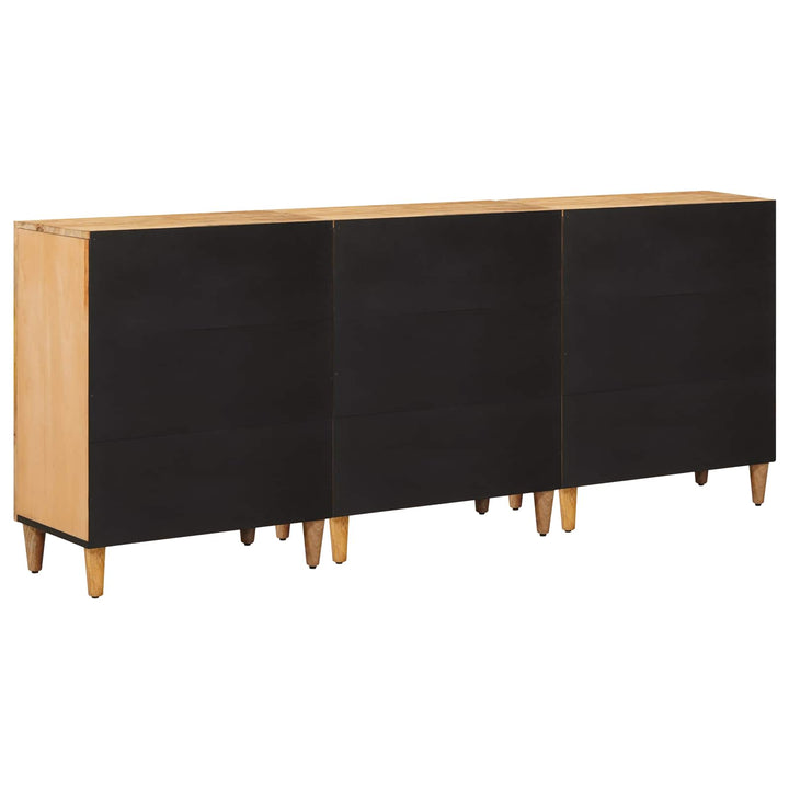 Förvaringsskåp 3 St 60 X 33,5 X 75 Cm Massivt Mangoträ Brun