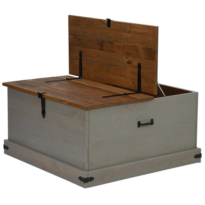 Förvaringskista Halden 91X91X47 Cm Massiv Trä Furu