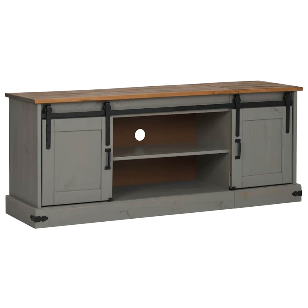 Tv-Bänk Halden 2 Skjutdörrar 150X40X60 Cm Massivt Trä