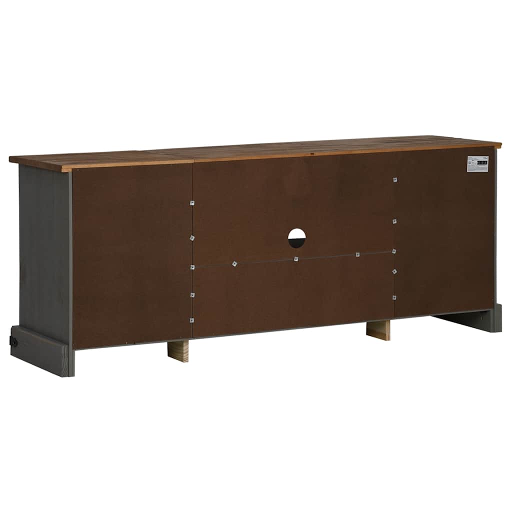 Tv-Bänk Halden 2 Skjutdörrar 150X40X60 Cm Massivt Trä