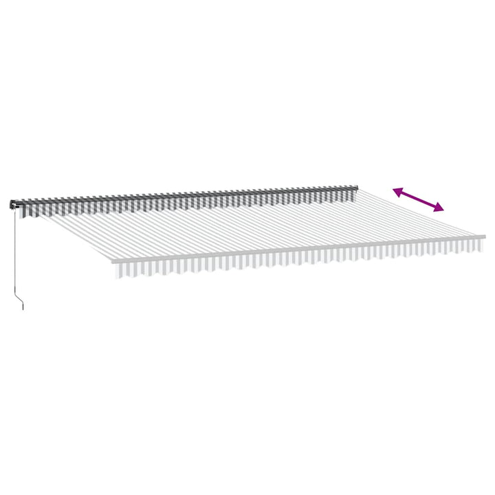 Markis Manuellt Infällbar Med Leds