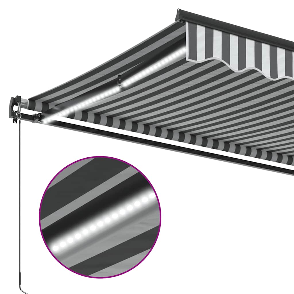 Markis Manuellt Infällbar Med Leds