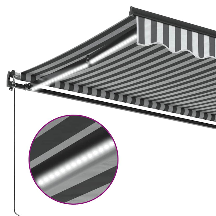 Markis Manuellt Infällbar Med Leds