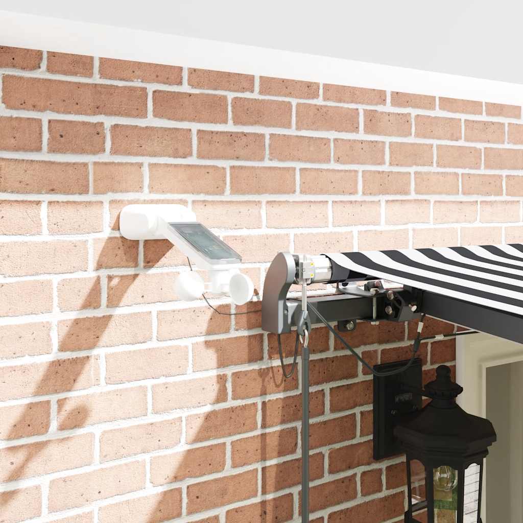 Markis Automatiskt Infällbar Med Leds Antracit&amp;Vit