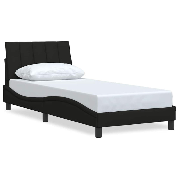 Bed Frame Without Mattress &amp;quot;Hanko&amp;quot; Black Fabric