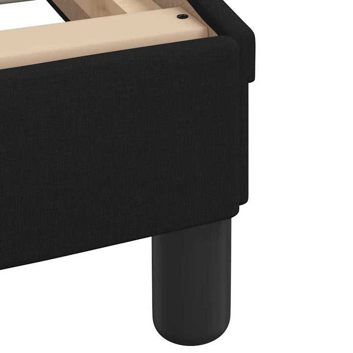 Bed Frame Without Mattress &amp;quot;Hanko&amp;quot; Black Fabric
