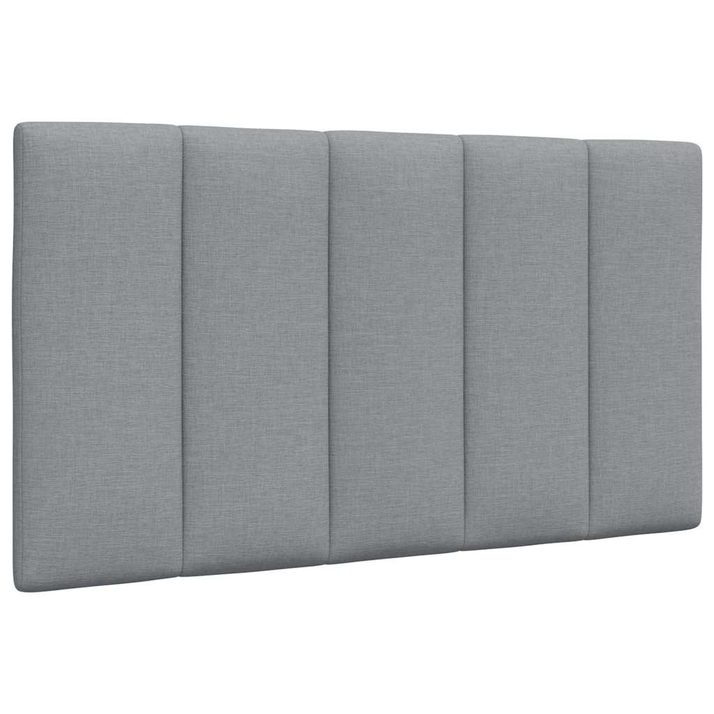Bed Frame Without Mattress &amp;quot;Hanko&amp;quot; Light Grey Fabric
