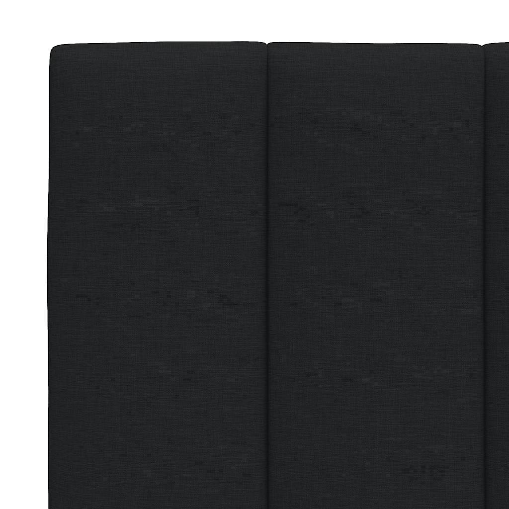 Bed Frame Without Mattress &amp;quot;Hanko&amp;quot; Black Fabric