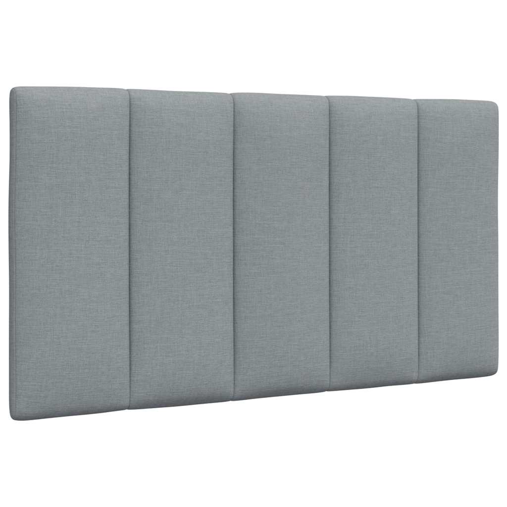 Bed Frame Without Mattress &amp;quot;Hanko&amp;quot; Light Grey Fabric
