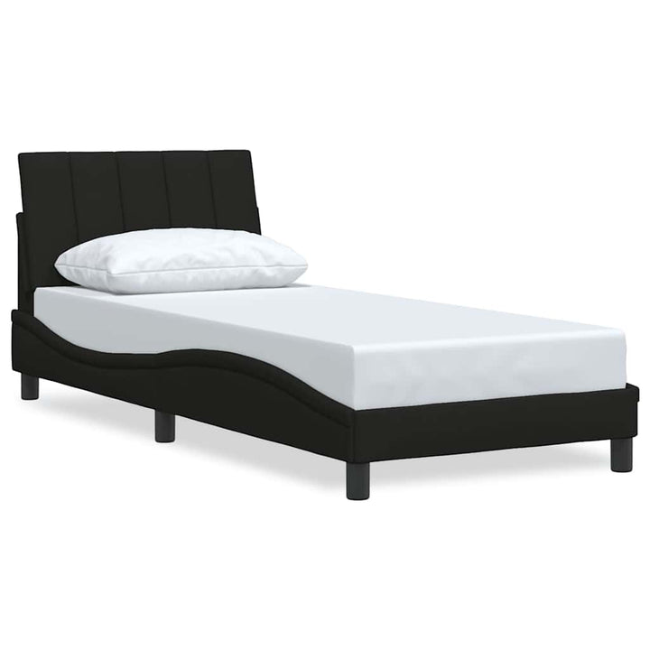 Bed Frame Without Mattress &amp;quot;Hanko&amp;quot; Black Fabric