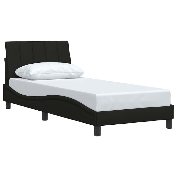 Bed Frame Without Mattress &amp;quot;Hanko&amp;quot; Black Fabric