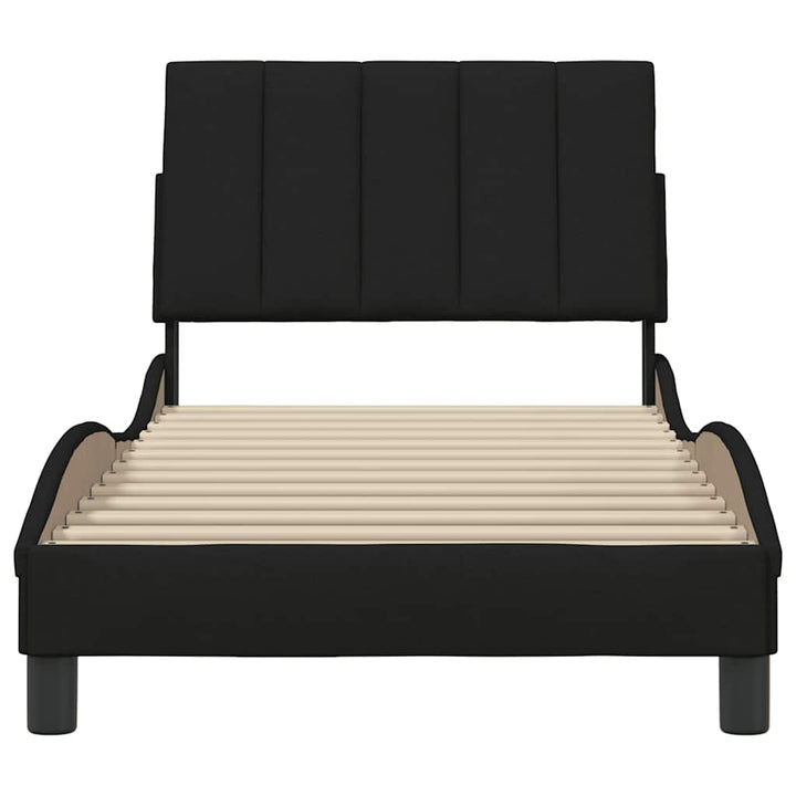 Bed Frame Without Mattress &amp;quot;Hanko&amp;quot; Black Fabric