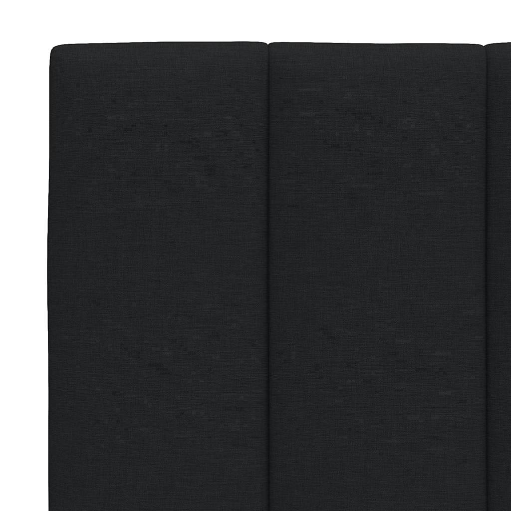 Bed Frame Without Mattress &amp;quot;Hanko&amp;quot; Black Fabric