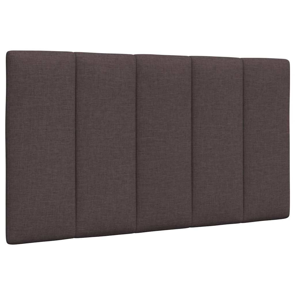 Bed Frame Without Mattress &amp;quot;Hanko&amp;quot; Dark Brown Fabric