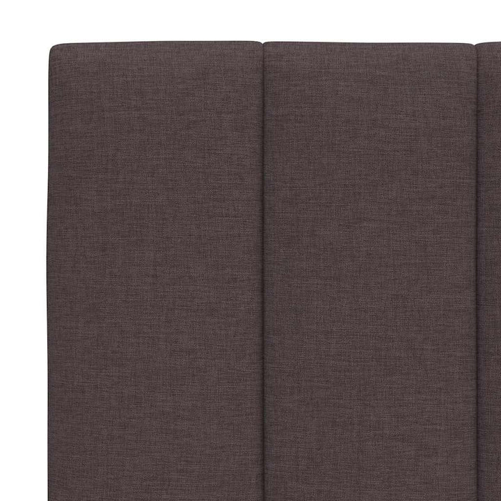 Bed Frame Without Mattress &amp;quot;Hanko&amp;quot; Dark Brown Fabric