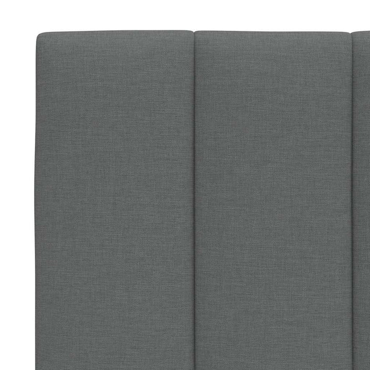 Bed Frame Without Mattress &amp;quot;Hanko&amp;quot; Dark Grey Fabric