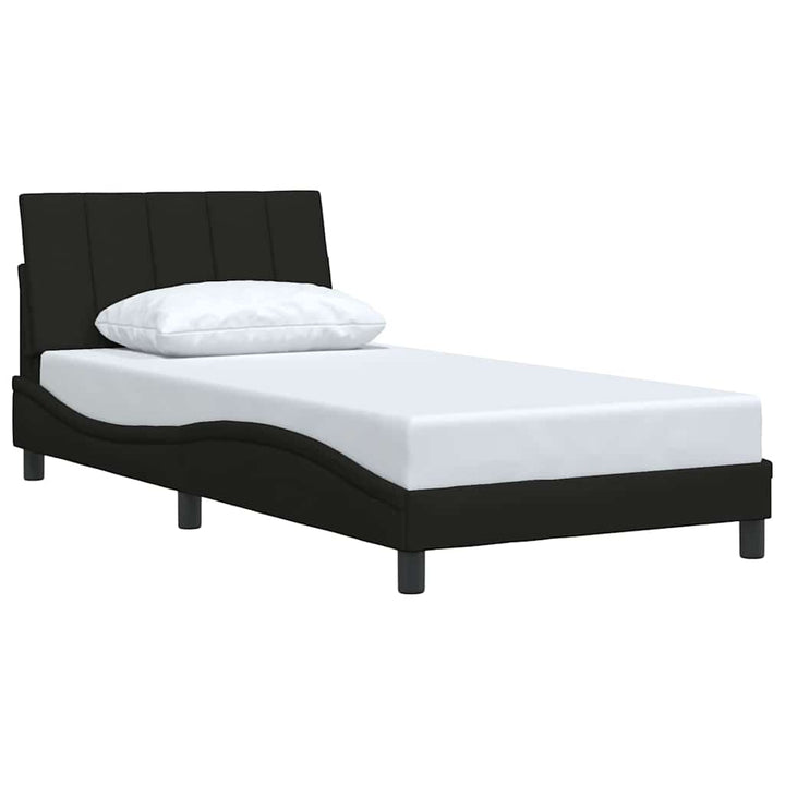 Bed Frame Without Mattress &amp;quot;Hanko&amp;quot; Black Fabric