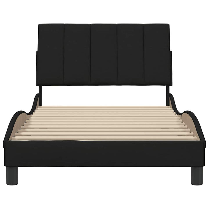 Bed Frame Without Mattress &amp;quot;Hanko&amp;quot; Black Fabric