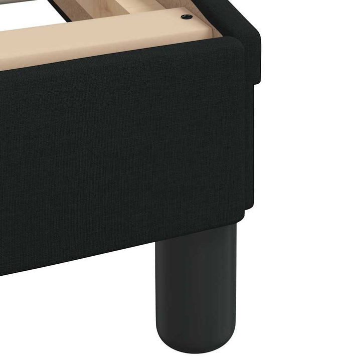 Bed Frame Without Mattress &amp;quot;Hanko&amp;quot; Black Fabric
