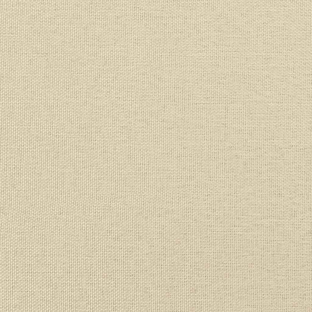 Bed Frame Without Mattress &amp;quot;Hanko&amp;quot; Cream Fabric