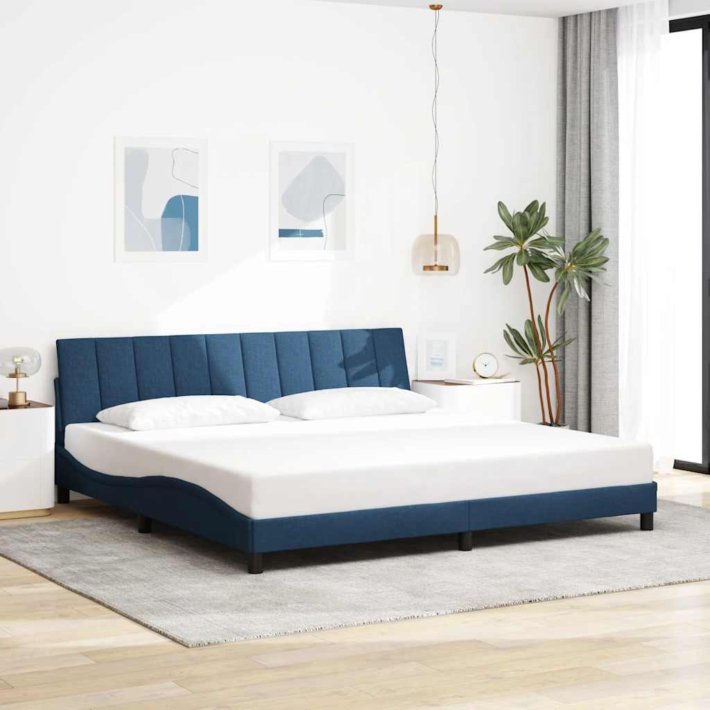 Bed Frame Without Mattress &amp;quot;Hanko&amp;quot; Cream Fabric