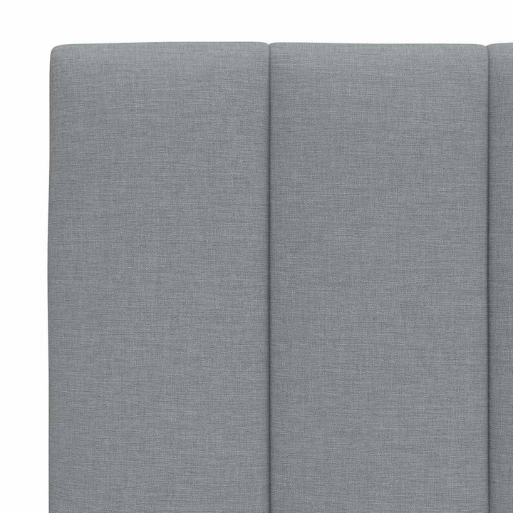 Bed Frame Without Mattress &amp;quot;Hanko&amp;quot; Light Grey 90X190Cm Fabric
