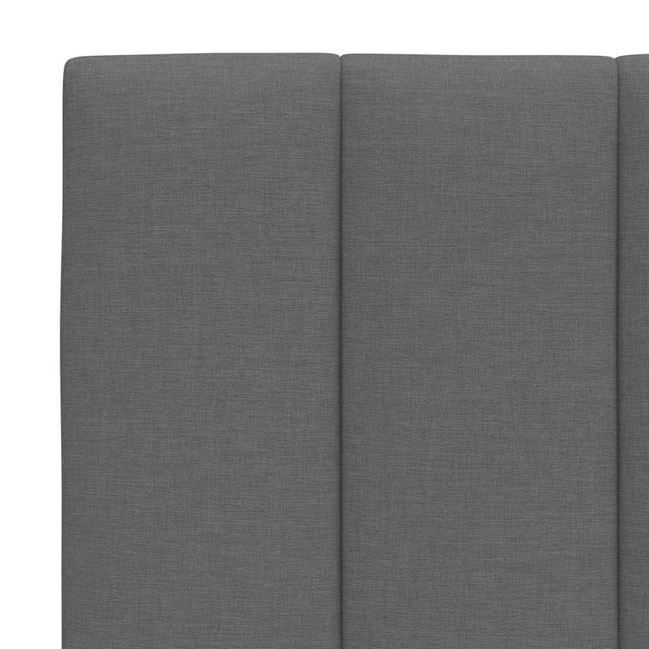 Bed Frame Without Mattress &amp;quot;Hanko&amp;quot; Dark Grey 90X190Cm Fabric