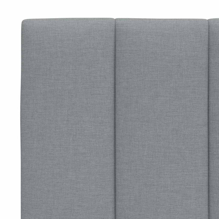 Bed Frame Without Mattress &amp;quot;Hanko&amp;quot; Light Grey 90X200Cm Fabric