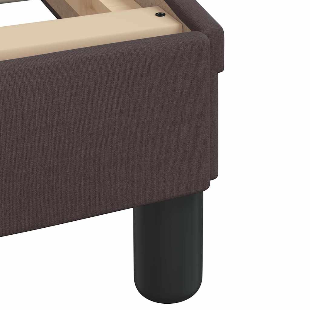 Bed Frame Without Mattress &amp;quot;Hanko&amp;quot; Dark Brown 90X200Cm Fabric