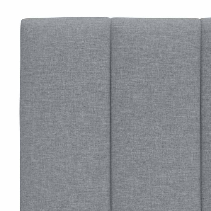 Bed Frame Without Mattress &amp;quot;Hanko&amp;quot; Light Grey 100X200Cm Fabric