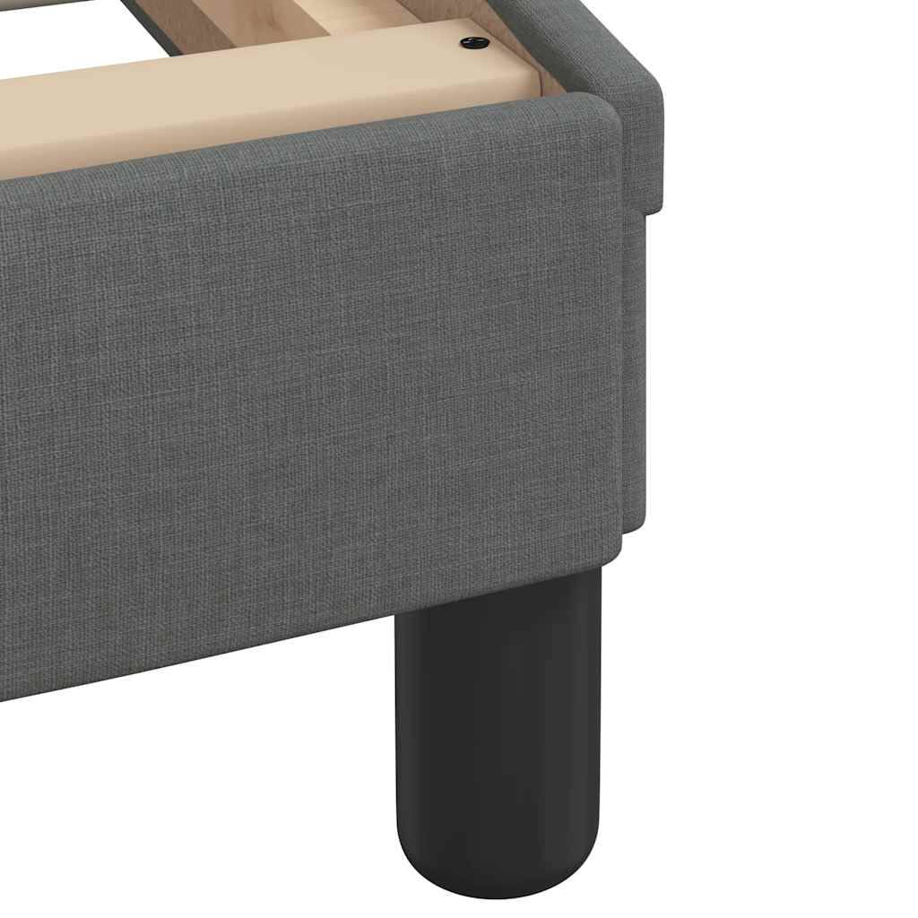 Bed Frame Without Mattress &amp;quot;Hanko&amp;quot; Dark Grey 100X200Cm Fabric