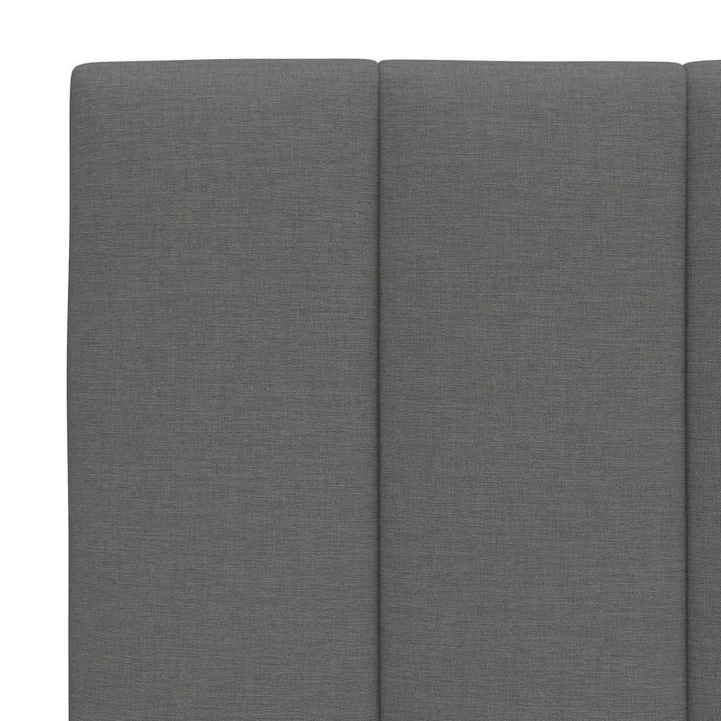 Bed Frame Without Mattress &amp;quot;Hanko&amp;quot; Dark Grey 100X200Cm Fabric