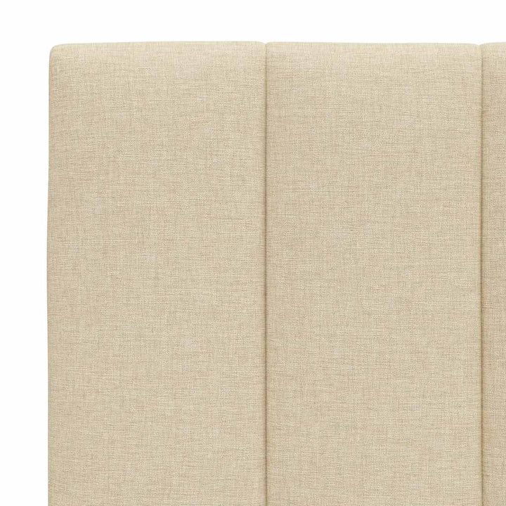 Bed Frame Without Mattress &amp;quot;Hanko&amp;quot; Cream 120X200Cm Fabric
