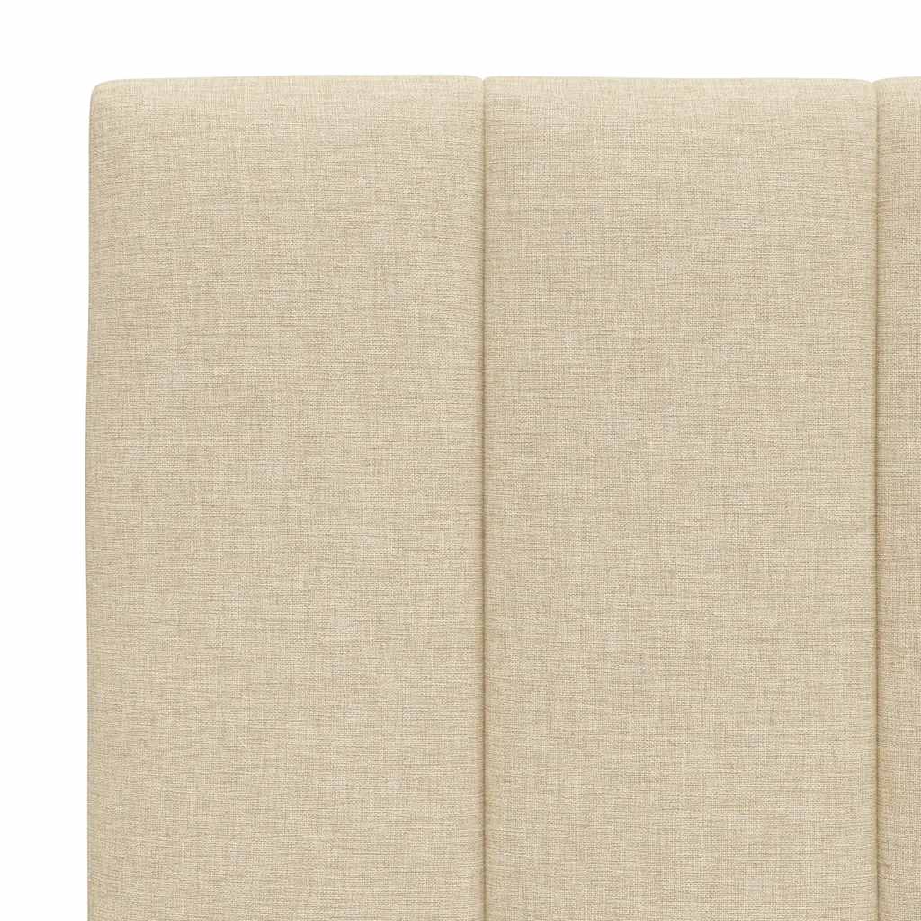 Bed Frame Without Mattress &amp;quot;Hanko&amp;quot; Cream 120X200Cm Fabric