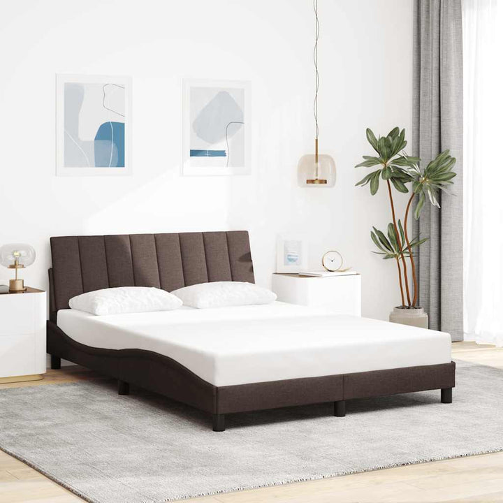 Bed Frame Without Mattress &amp;quot;Hanko&amp;quot; Cream 120X200Cm Fabric