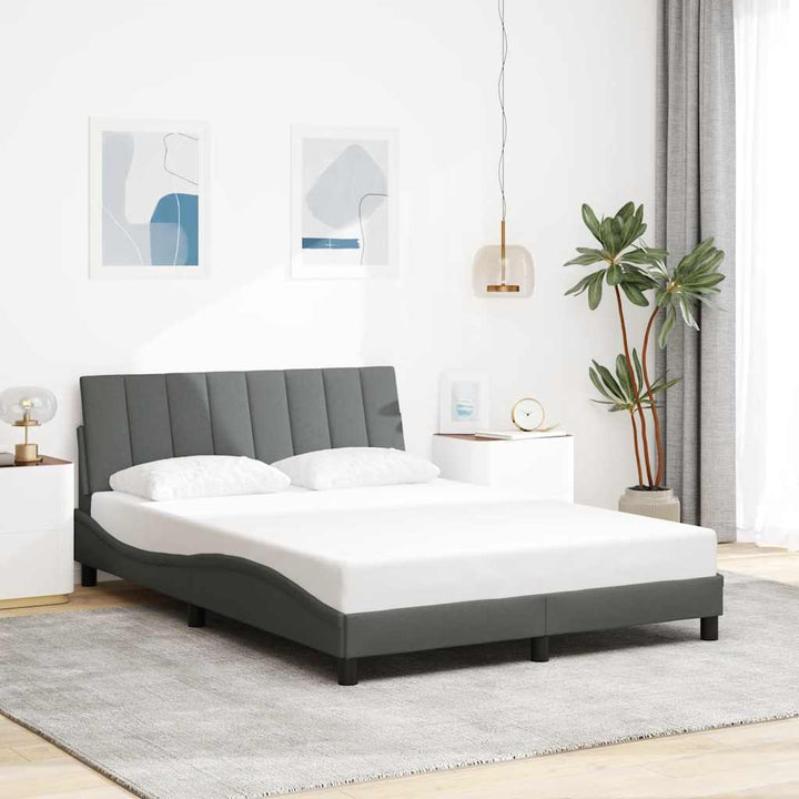 Bed Frame Without Mattress &amp;quot;Hanko&amp;quot; Cream 120X200Cm Fabric