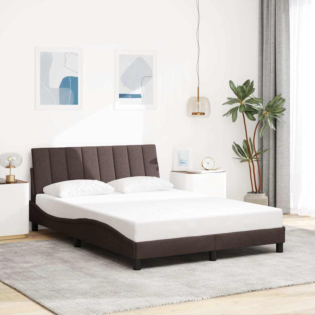 Bed Frame Without Mattress &amp;quot;Hanko&amp;quot; Cream 120X200Cm Fabric