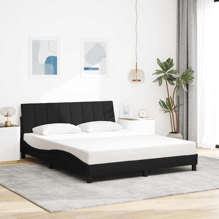 Bed Frame Without Mattress &amp;quot;Hanko&amp;quot; Cream 120X200Cm Fabric