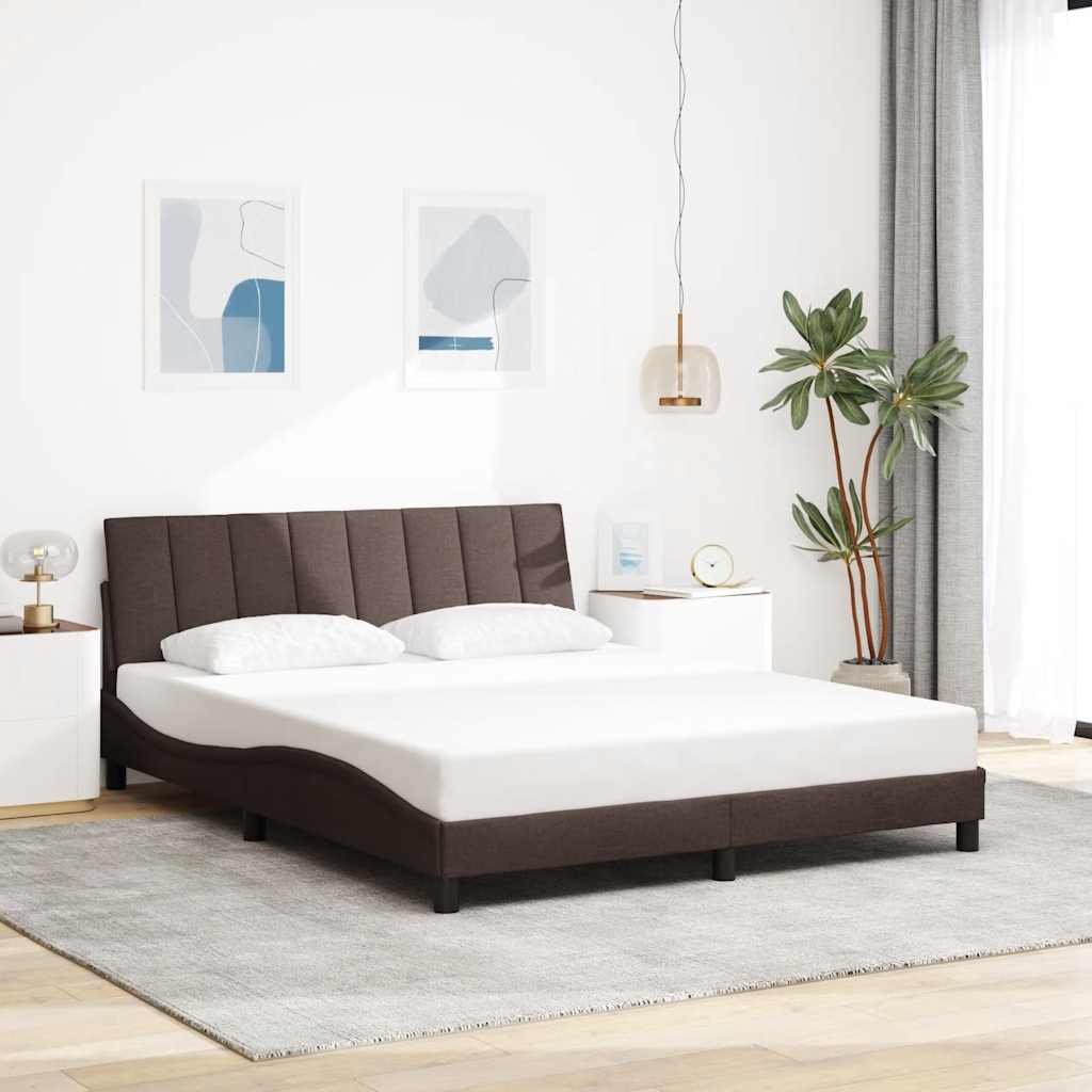 Bed Frame Without Mattress &amp;quot;Hanko&amp;quot; Cream 120X200Cm Fabric