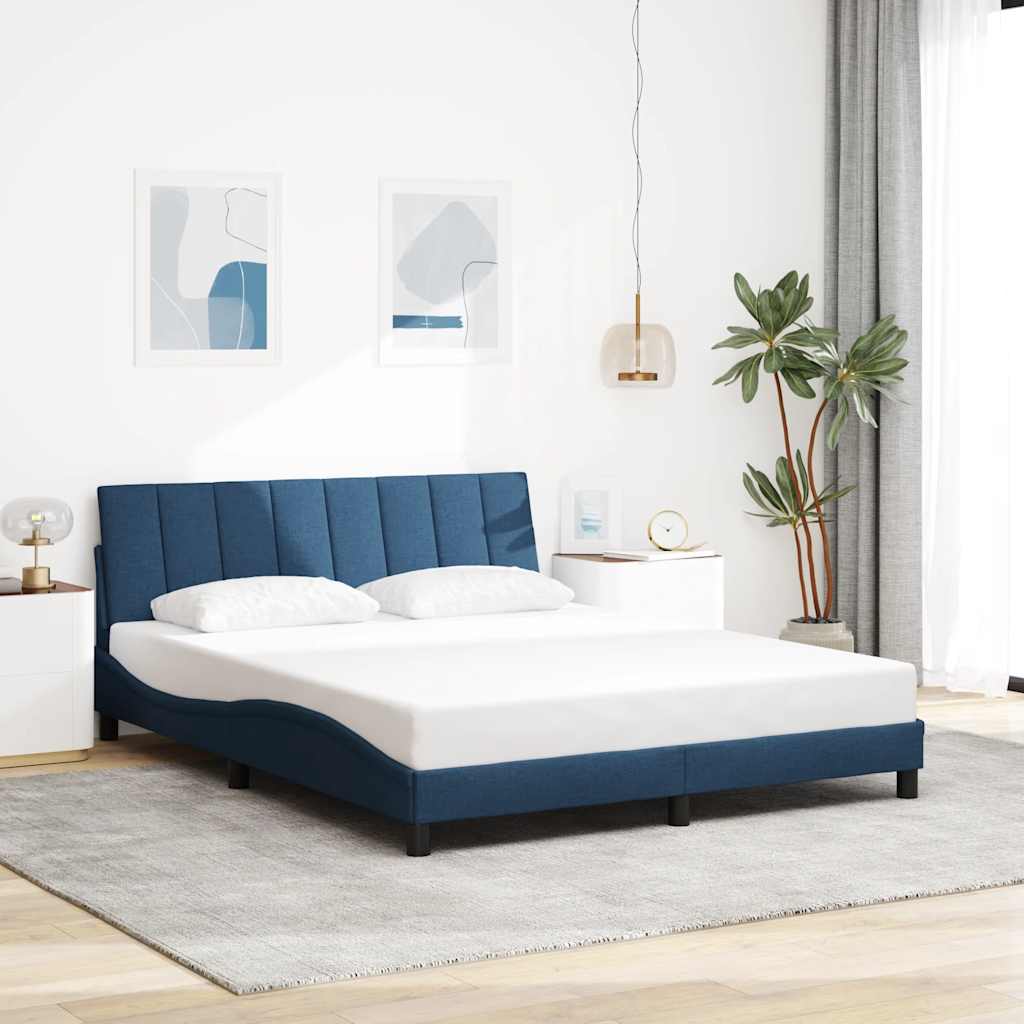 Bed Frame Without Mattress &amp;quot;Hanko&amp;quot; Cream 120X200Cm Fabric